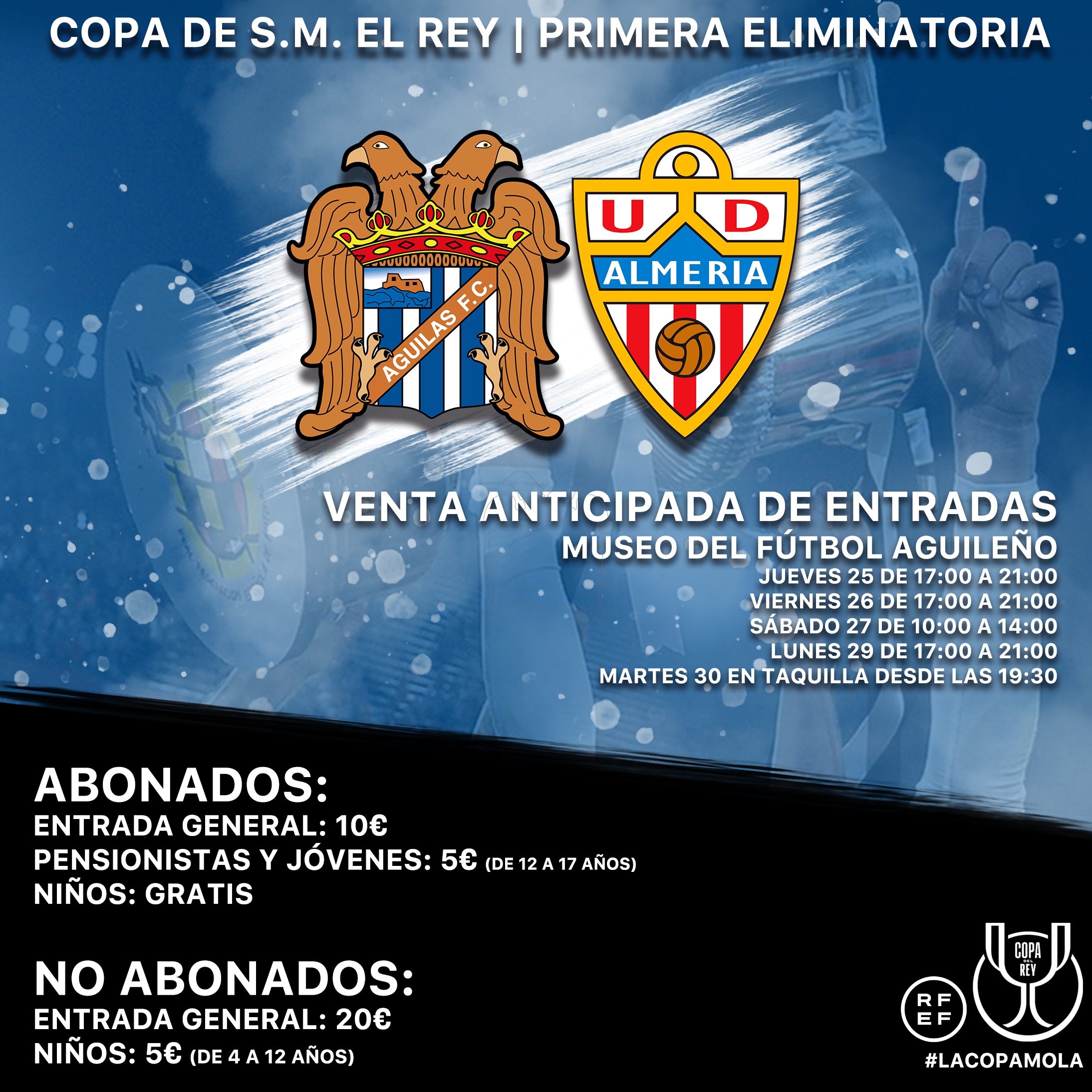 Image for El jueves 25 se pondrán a la venta las entradas para el Águilas F.C. - U.D. Almería de Copa del Rey