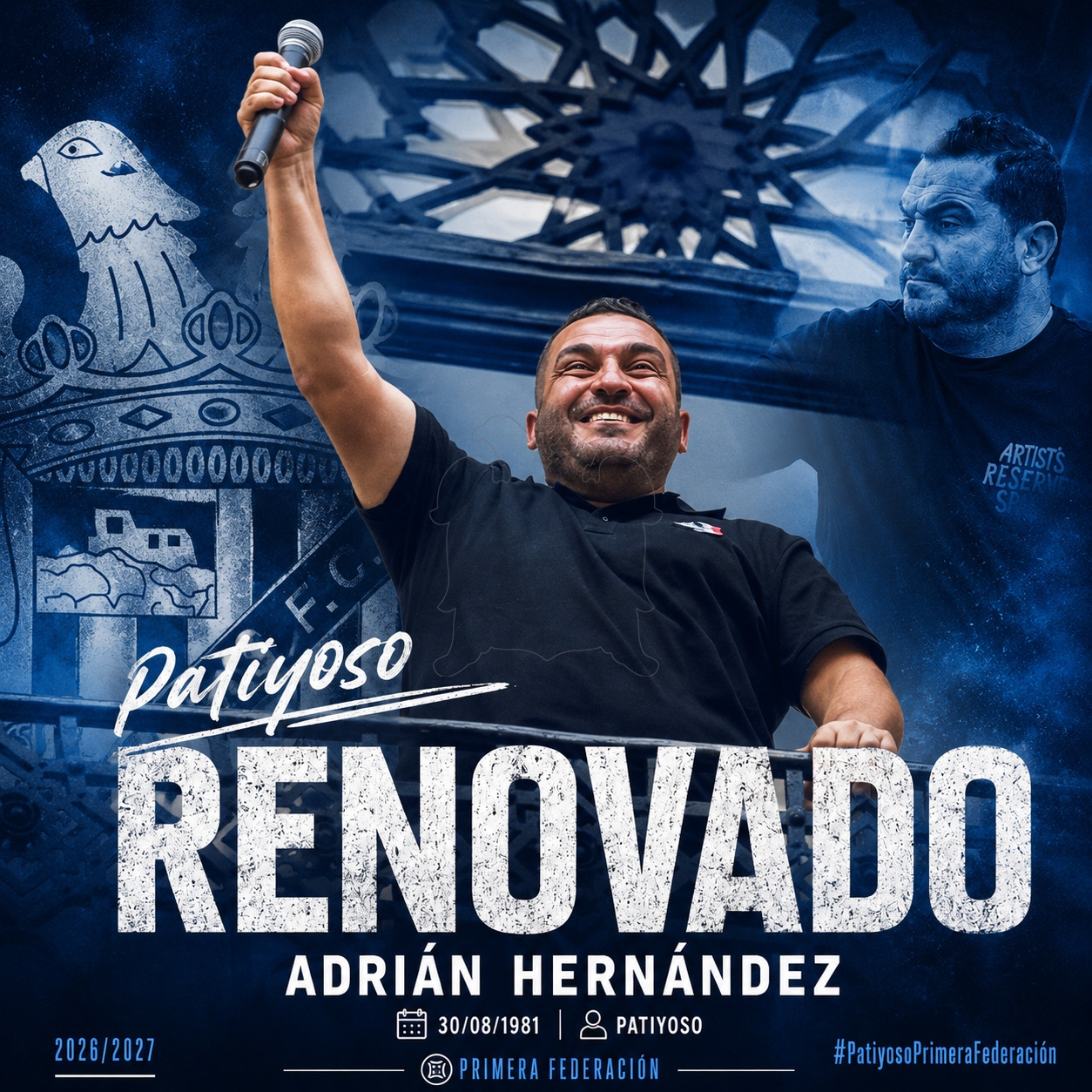 Image for Adrián Hernández, entrenador del Águilas en Primera Federación