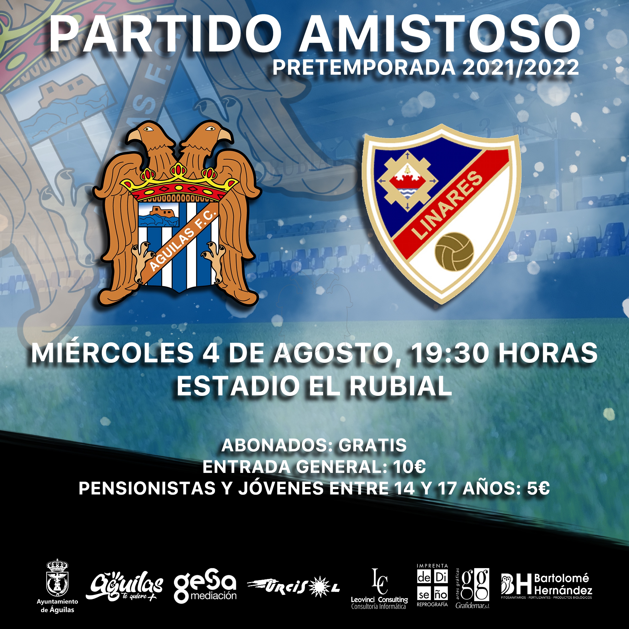 El Águilas recibirá este miércoles al Linares, en un amistoso gratuito para los abonados