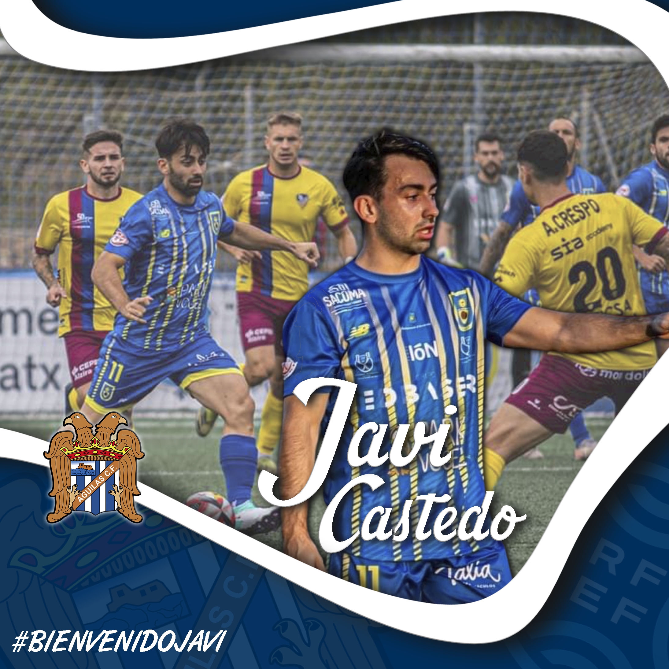 Javi Castedo, verticalidad y gol para el ataque blanquiazul