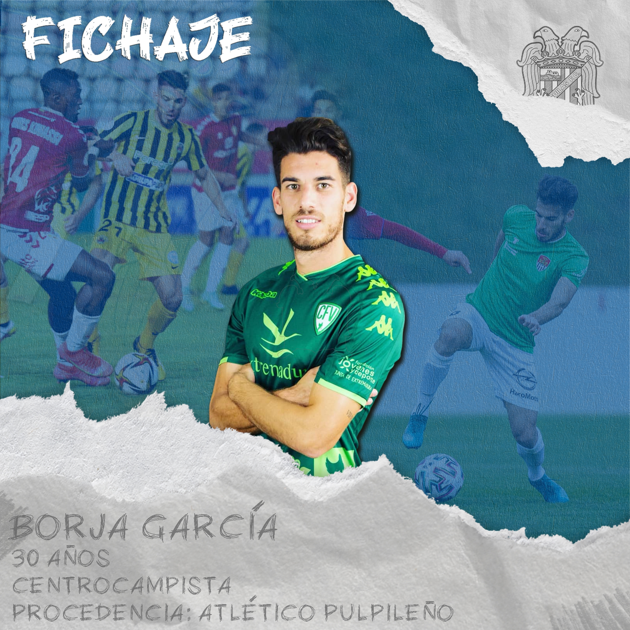 Borja, tercer fichaje del Águilas para la nueva temporada