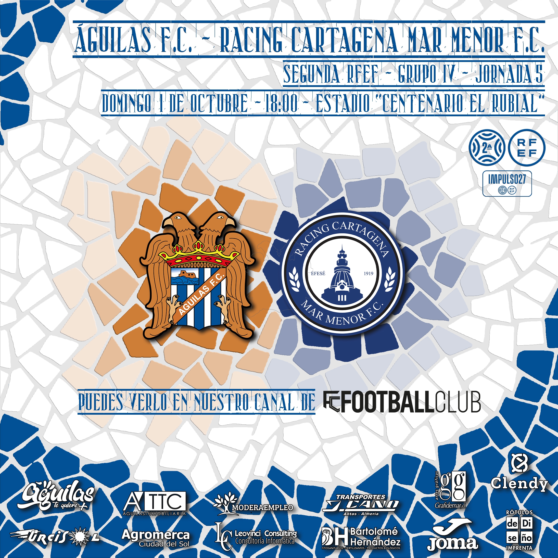 Águilas F.C. - Racing Cartagena Mar Menor F.C. | PREVIA | Un primer derbi lleno de reencuentros