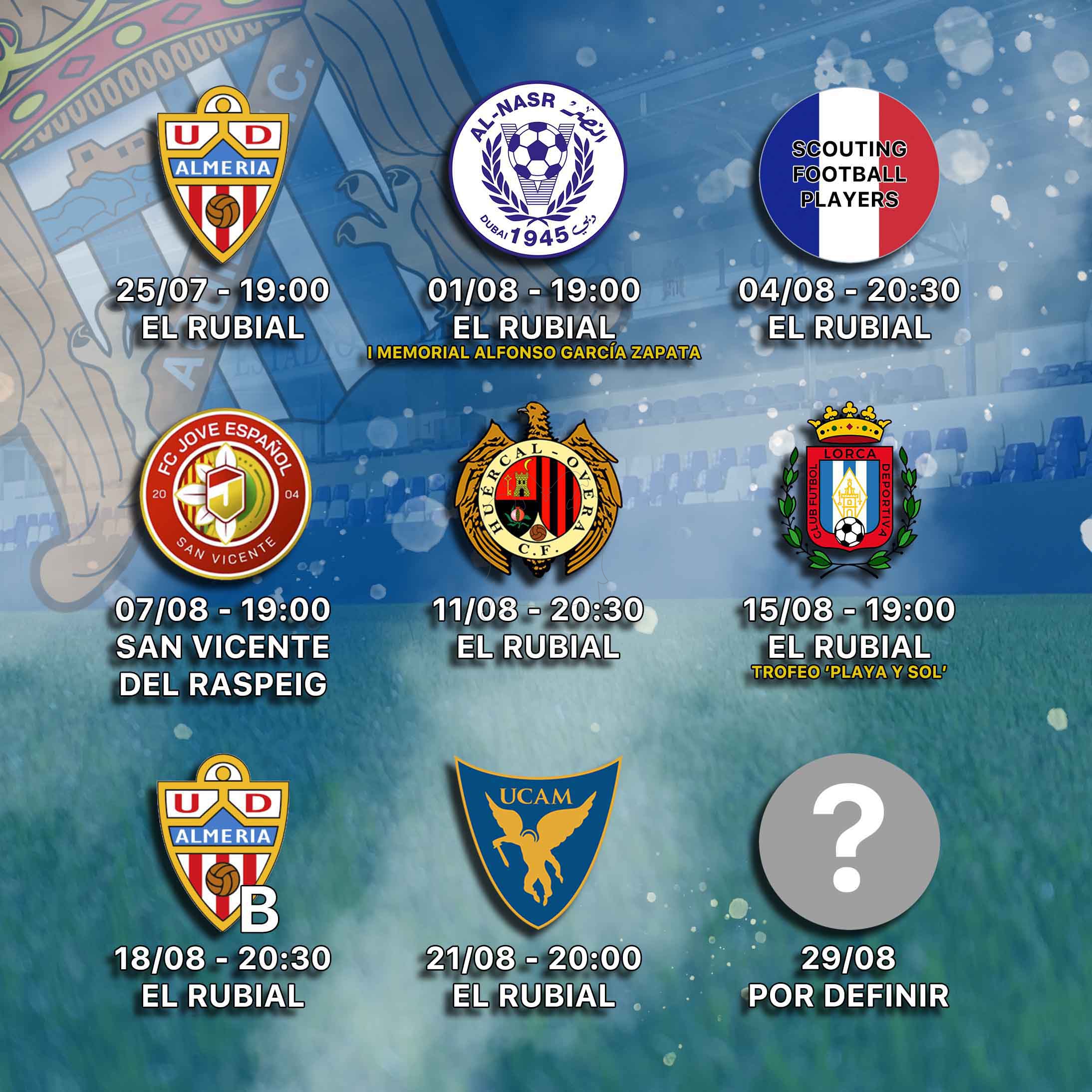 Confirmados los partidos de pretemporada